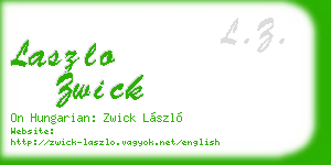 laszlo zwick business card